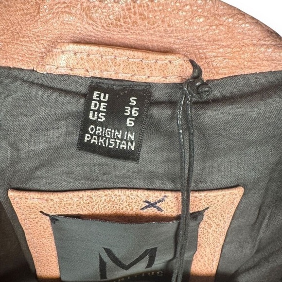 Mauritius Pink Fringe Lamb Leather Jacket Womens Size 6 Western Boho Coat NEW - Picture 9 of 16